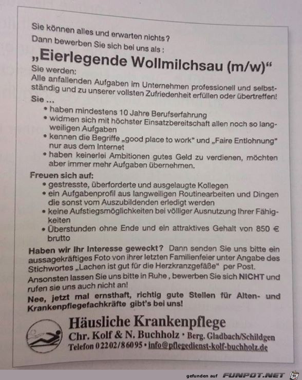 Stellenausschreibung Stellenausschreibung