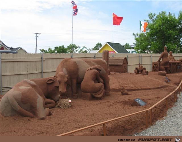 Sandskulpturen auf der Prince-Edward-Insel