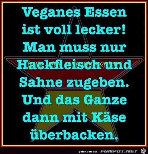 Veganes essen