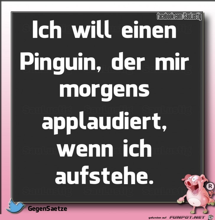 Ich will einen Pinguin