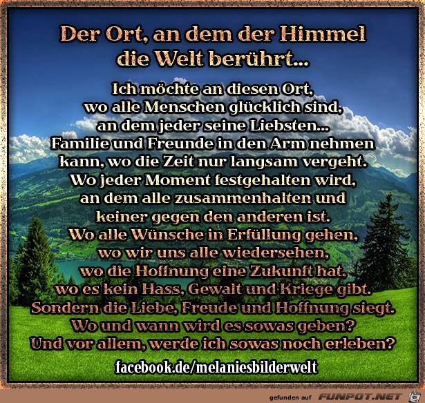 Der Ort an dem der Himmel die Welt beruehrt