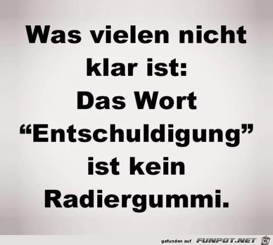 Entschuldigng