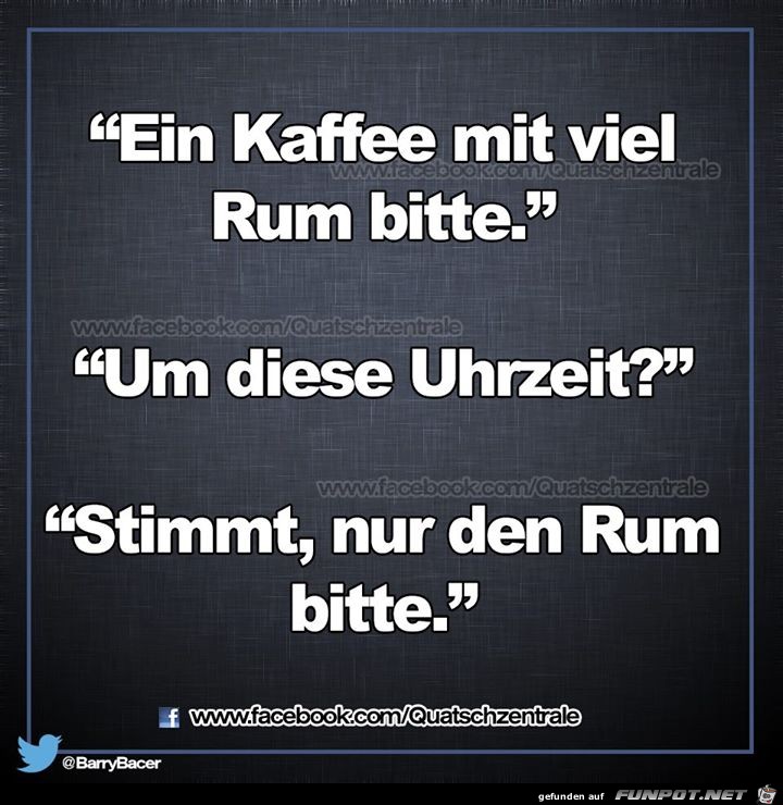 Kaffee mit Rum