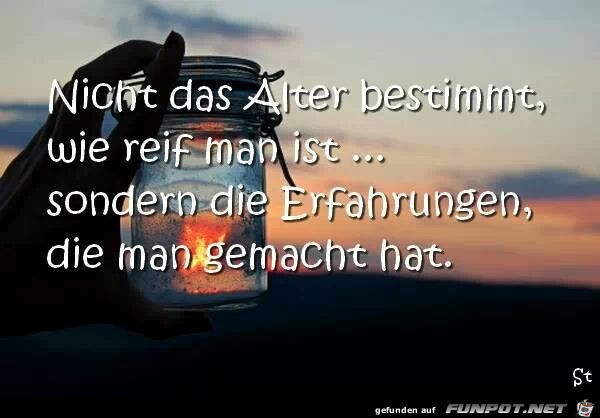 Nicht das Alter bestimmt... Nicht das Alter bestimmt...