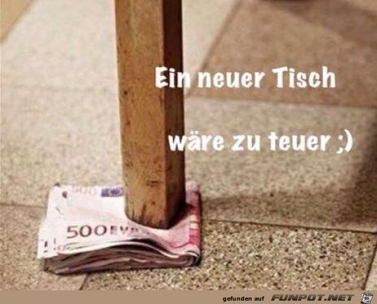 neuer Tisch