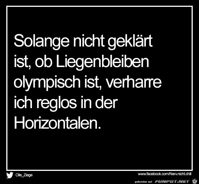 Solange nicht geklrt ist....