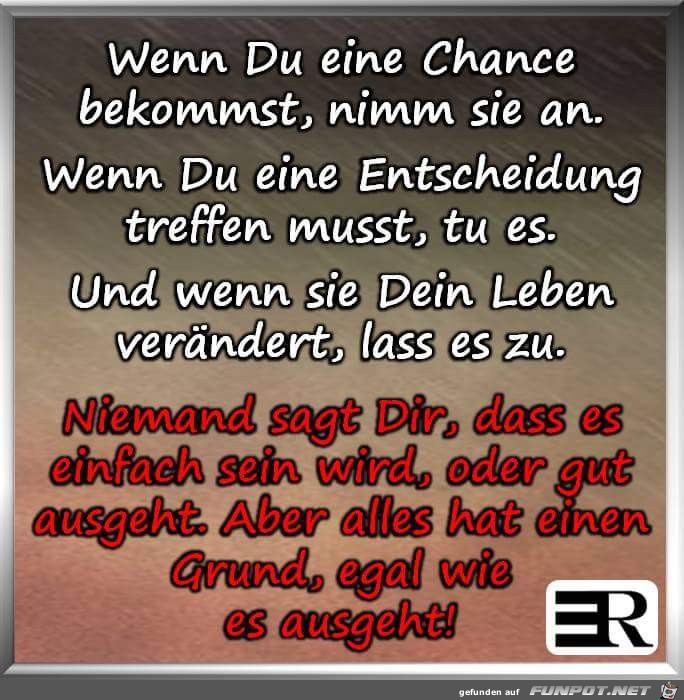 Wenn du eine Chance