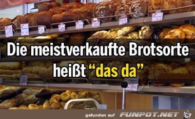 meistverkaufte Brotsorte