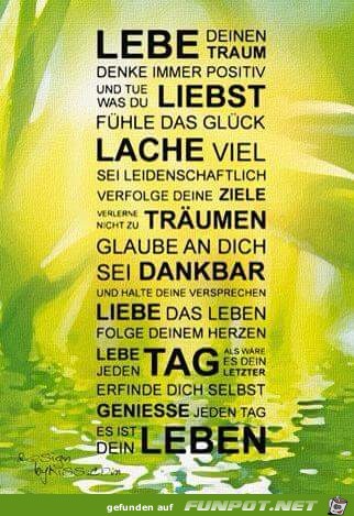 lebe deinen Traum lebe deinen Traum