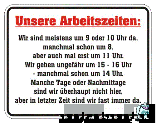 Arbeitszeiten Arbeitszeiten