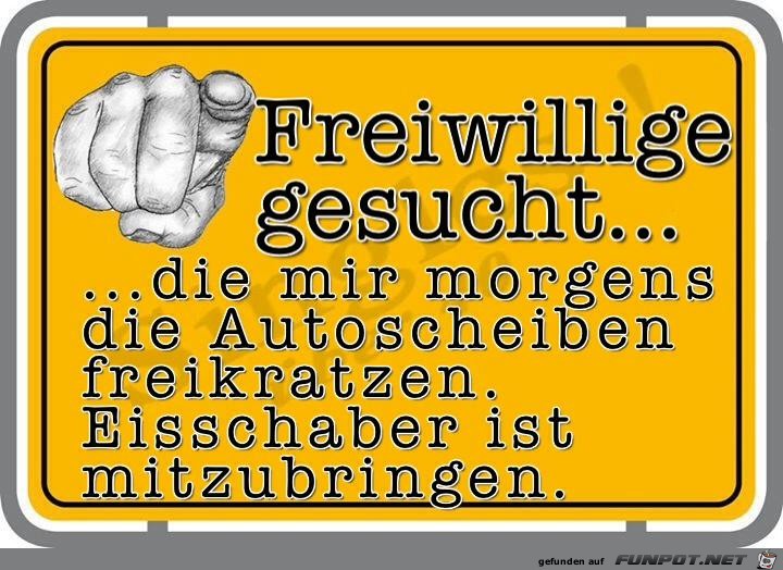 Freiwillige gesucht