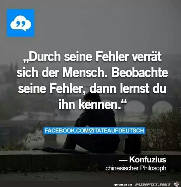 Durch seine Fehler verrt sich der Mensch