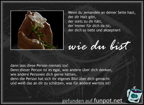 wie du bist 