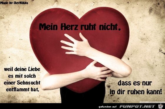 Mein Herz ruht nicht Mein Herz ruht nicht