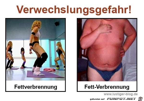 Achtung - Verwechslungsgefahr