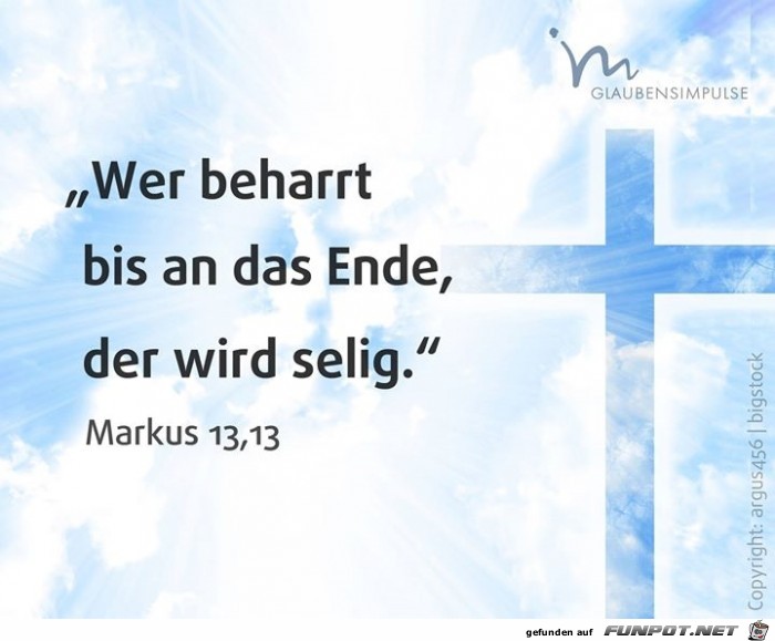 Markus 13,13 Markus 13,13