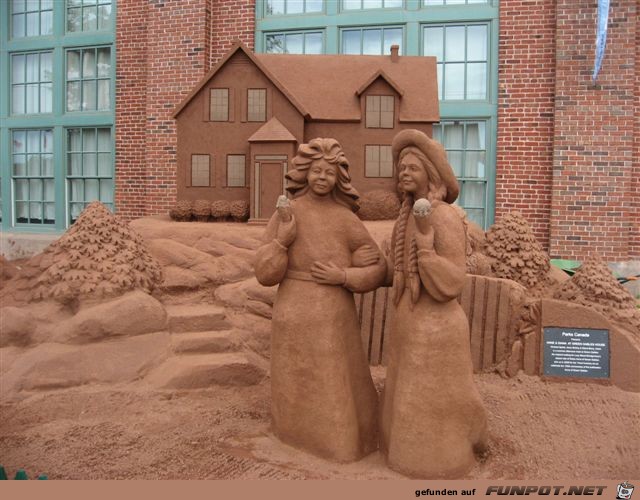 Sandskulpturen auf der Prince-Edward-Insel