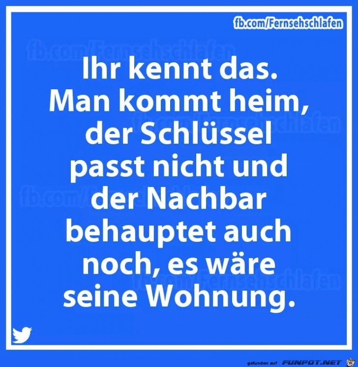 Ihr kennt das, Schluessel passt nicht Ihr kennt das, Schluessel passt nicht