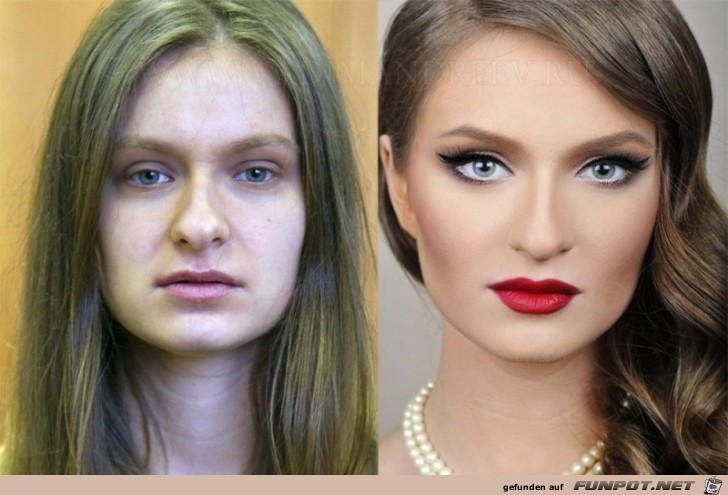 17 Frauen mit und ohne MakeUp