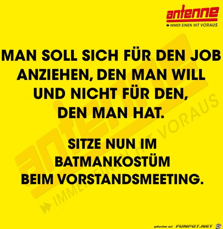 Fuer den Job anziehen