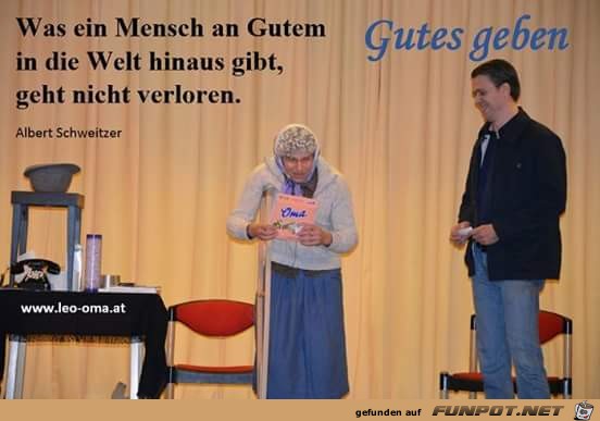 gutes geben gutes geben