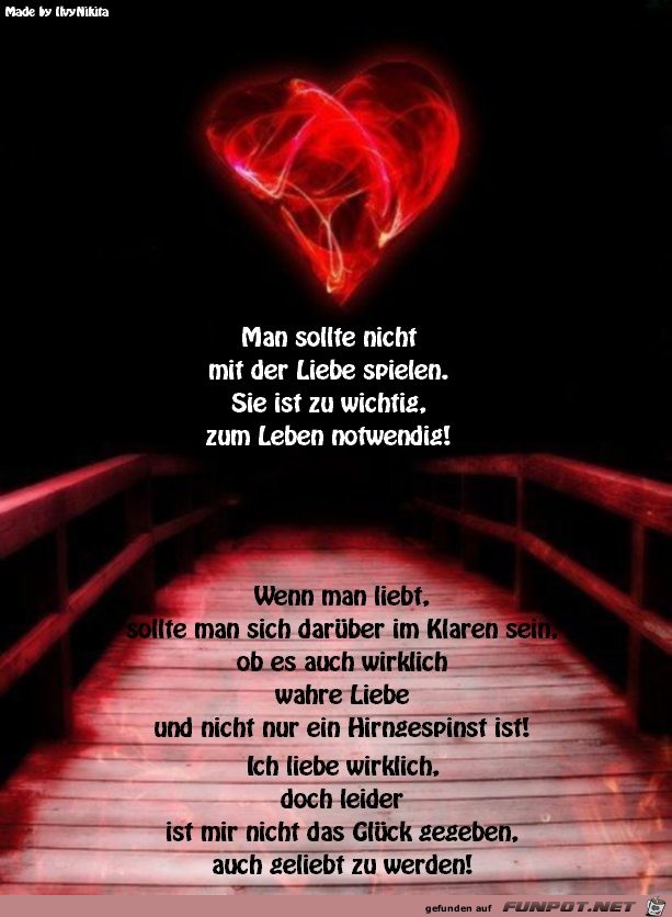 Man sollte nicht mit der Liebe spielen Man sollte nicht mit der Liebe spielen