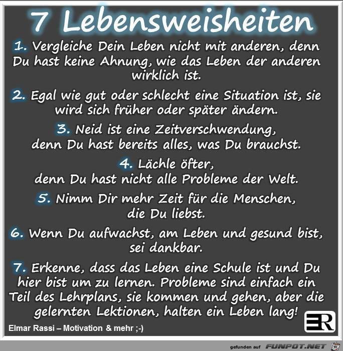 10 schne Sprche und Lebensweisheiten aus...