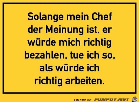 Solange mein Chef