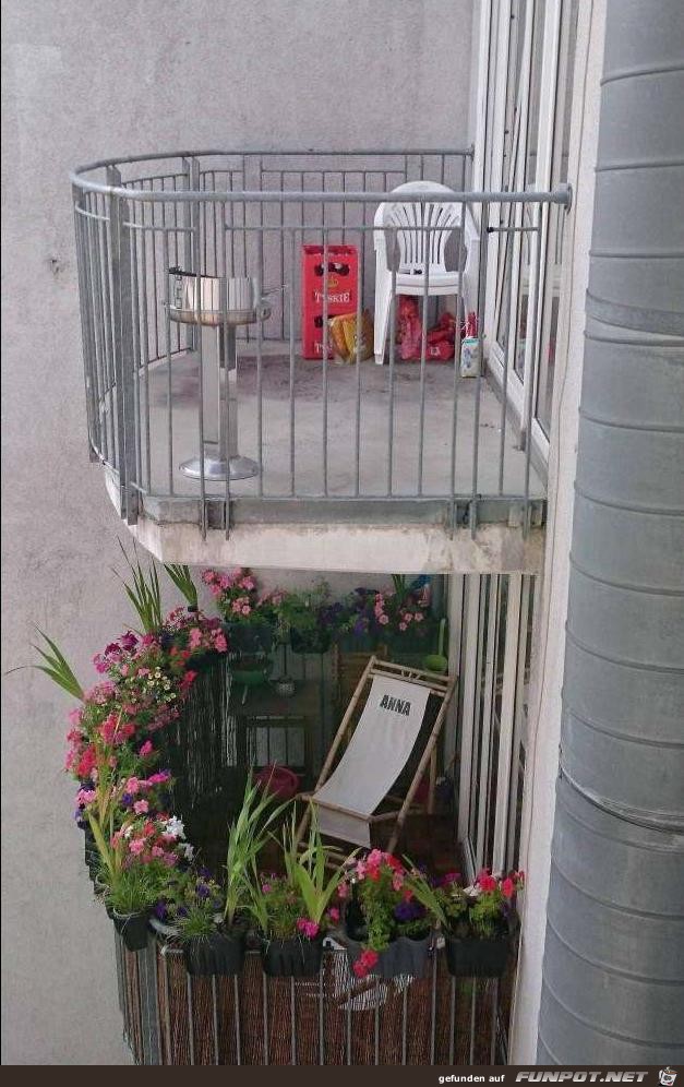 ein Balkon fuer den Mann und die Frau ein Balkon fuer den Mann und die Frau