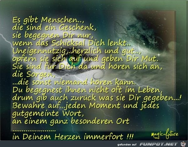 Es gibt Menschen die sind ein Geschenk Es gibt Menschen die sind ein Geschenk