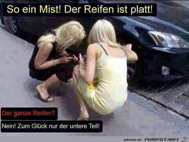 Der Reifen ist platt...