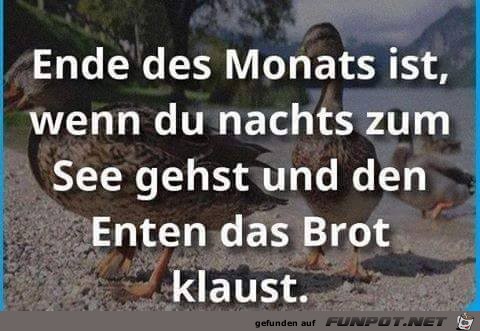 Ende des Monat ist Ende des Monat ist