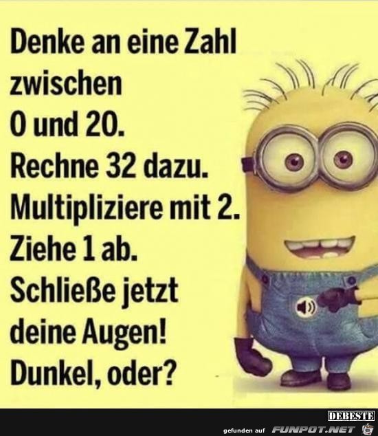 denke an eine Zahl