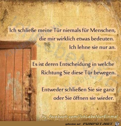 Ich schliesse meine Tuer Ich schliesse meine Tuer