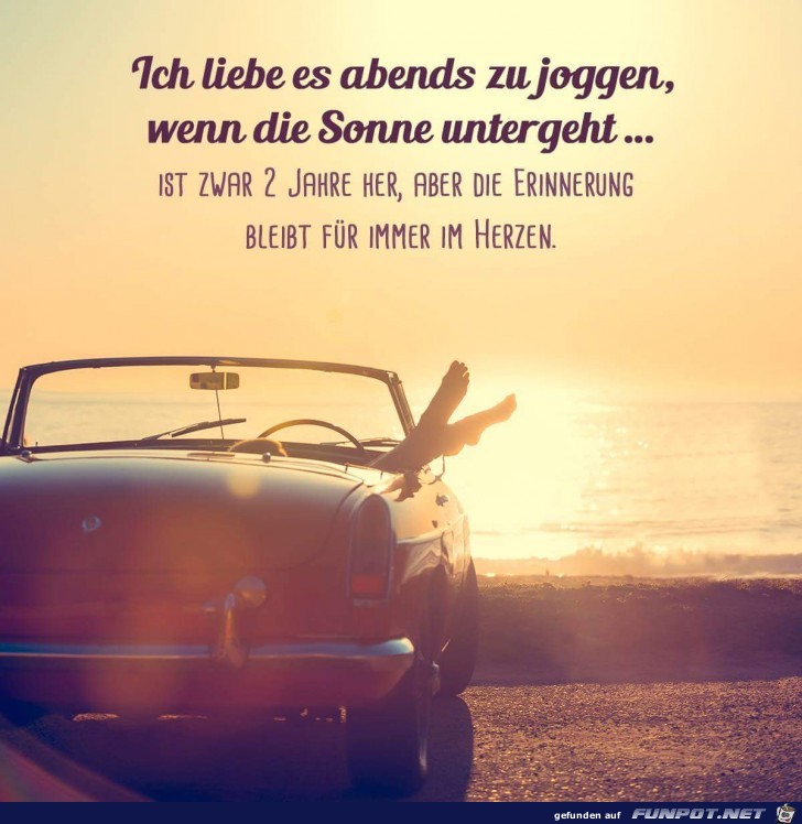 Ich liebe es, abends zu joggen...