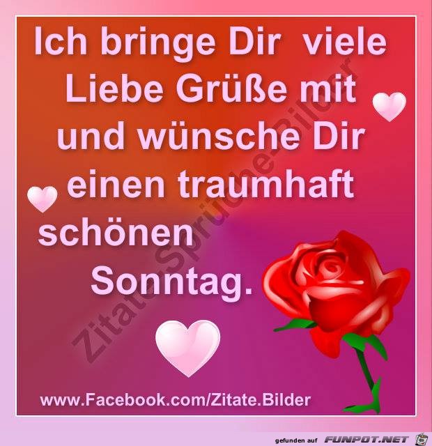 Ich bringe dir viele liebe Gruesse mit