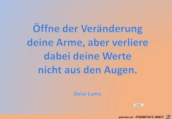 Oeffne der Veraenderung die Arme Oeffne der Veraenderung die Arme