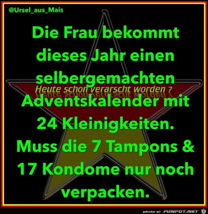 Selbstgemachter Adventskalender Selbstgemachter Adventskalender