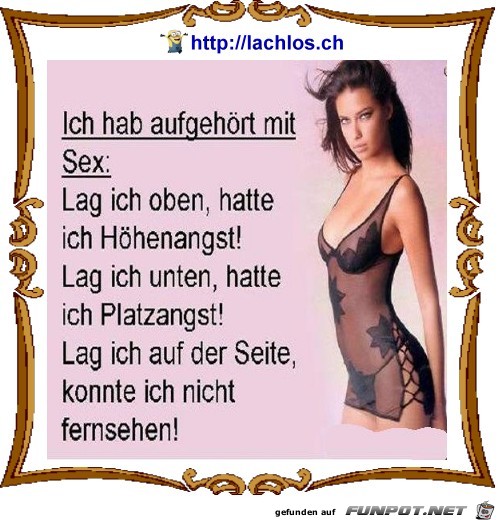 aufgehoert mit Sex