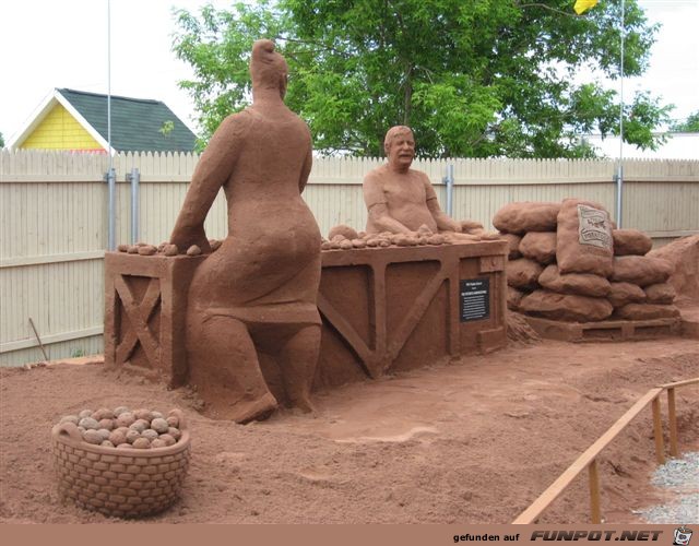 Sandskulpturen auf der Prince-Edward-Insel