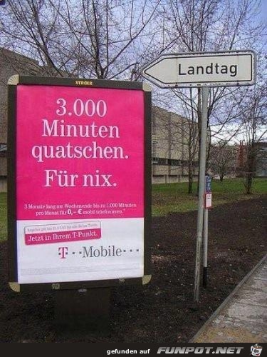 da passt die Werbung dazu!