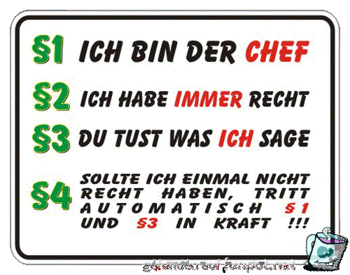 ich bin der Chef ich bin der Chef