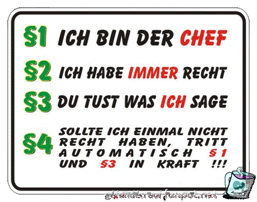 ich bin der Chef