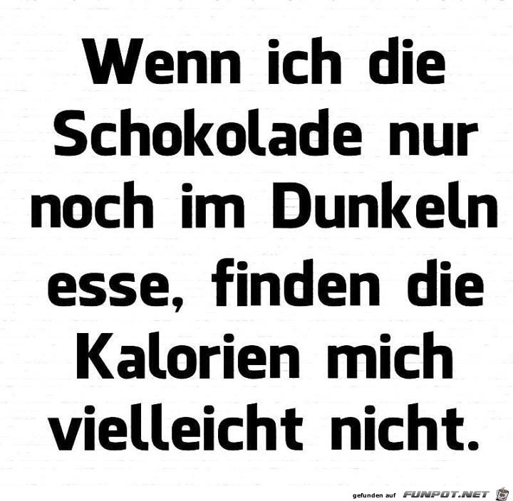 Schokolade im Dunkeln