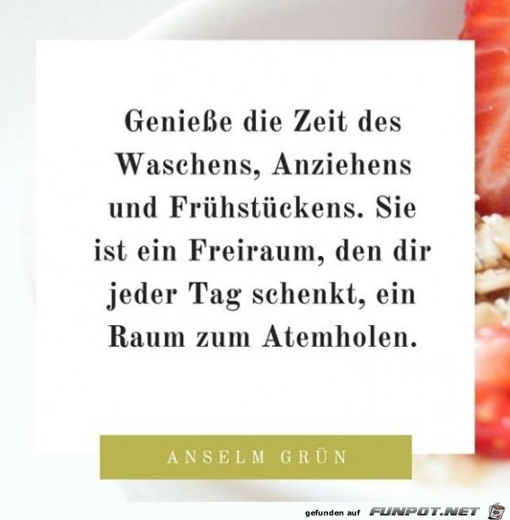 Geniesse die Zeit