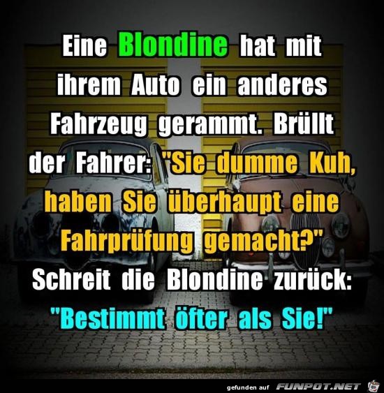 eine Blondine