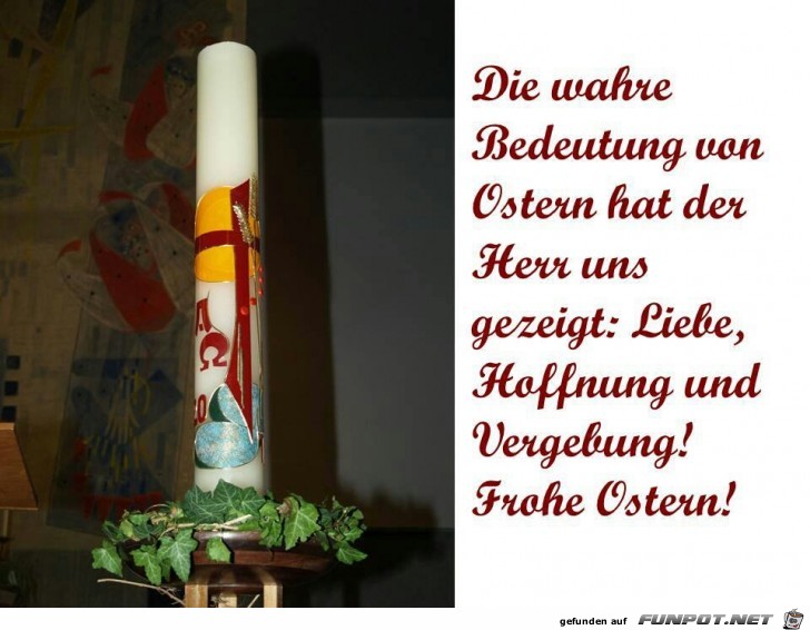 osterkerze Frohe Ostern