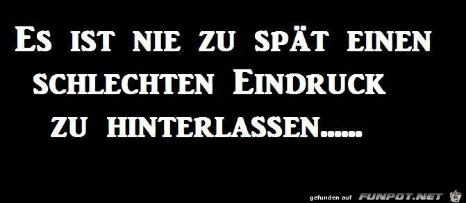 Es ist nie zu spt...