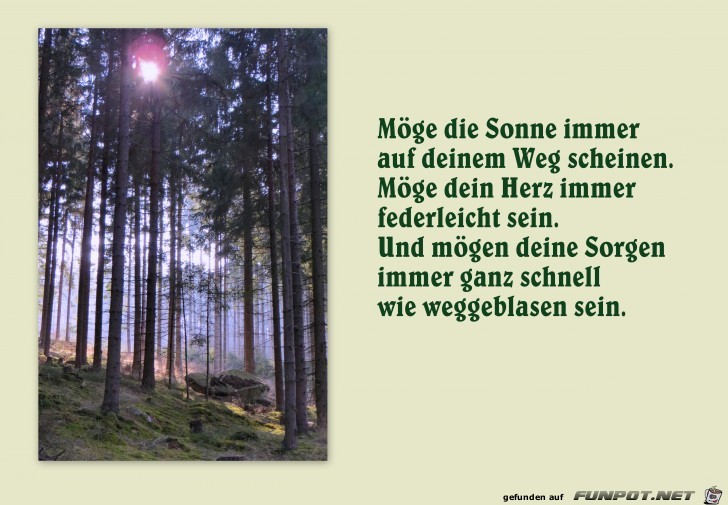 Moege die Sonne