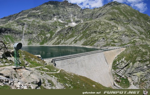 Gemsen an der Staumauer